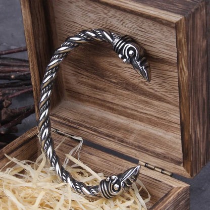 RAVEN HEAD TORC BRACELET