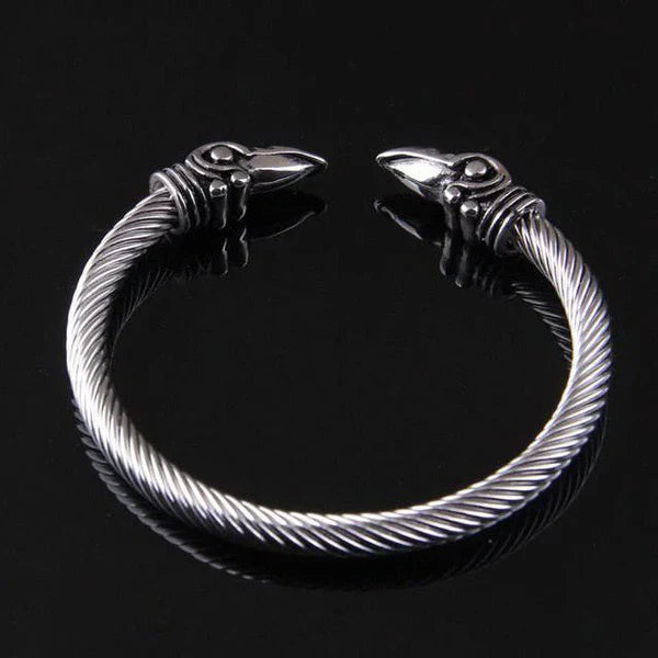 RAVEN HEAD TORC BRACELET