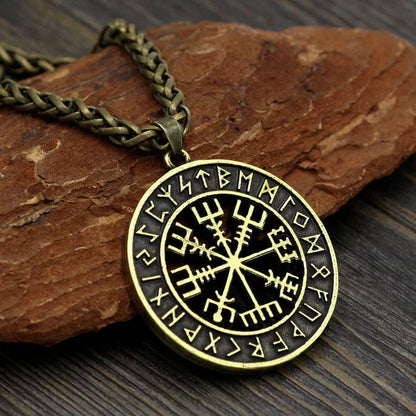 VEGVISIR COMPASS RUNIC AMULET