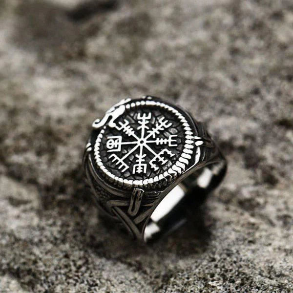 VEGVISIR SERPENT OUROBOROS RING