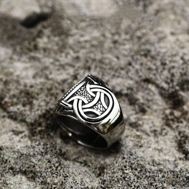 VEGVISIR SERPENT OUROBOROS RING