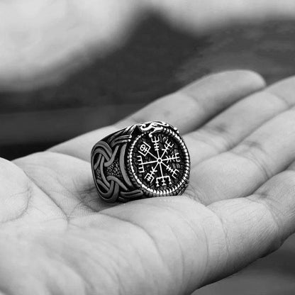 VEGVISIR SERPENT OUROBOROS RING